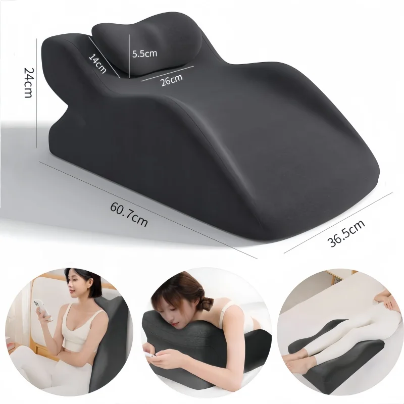 

Relaxing Prone Pillow Face Down Pillow Ergonomic Memory Foam Sleeping Pillow Bed Soft Wedge Support For Reading Use Phone