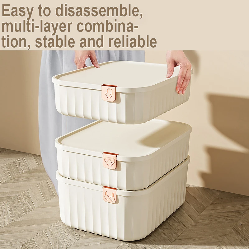 Underwear Storage Box Drawer-type Dormitory Three-in-one Organizer Bedroom Wardrobe Separated Underwear Socks Bra Organizer Box