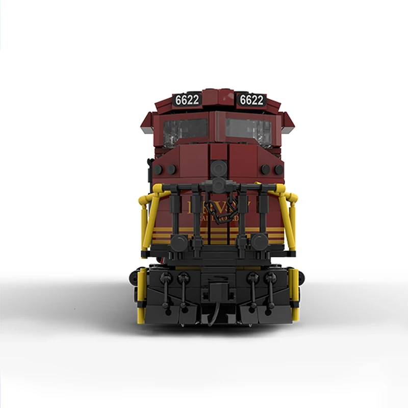 MOC 西部 SD70MAC 列車都市貨物輸送車両モデル DIY ビルディングブロックセット技術レンガのおもちゃ子供のギフト