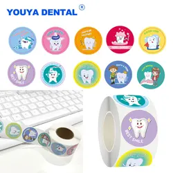 Naklejki na zęby z kreskówek w kształcie zęba dentystycznego Kawaii dekoracja naklejka na zęby szczoteczka do zębów nauczanie prezentów naklejki stomatologiczne dla dzieci