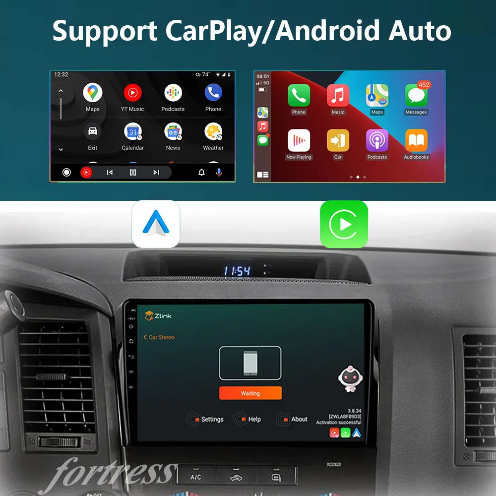 10.1inch android 13th autó Rádióadó számára toyota Tundra XK50 2007-2013/sequoia XK60 2008-2017 Multimédia Játszadozó GPS hifi 4G carplay