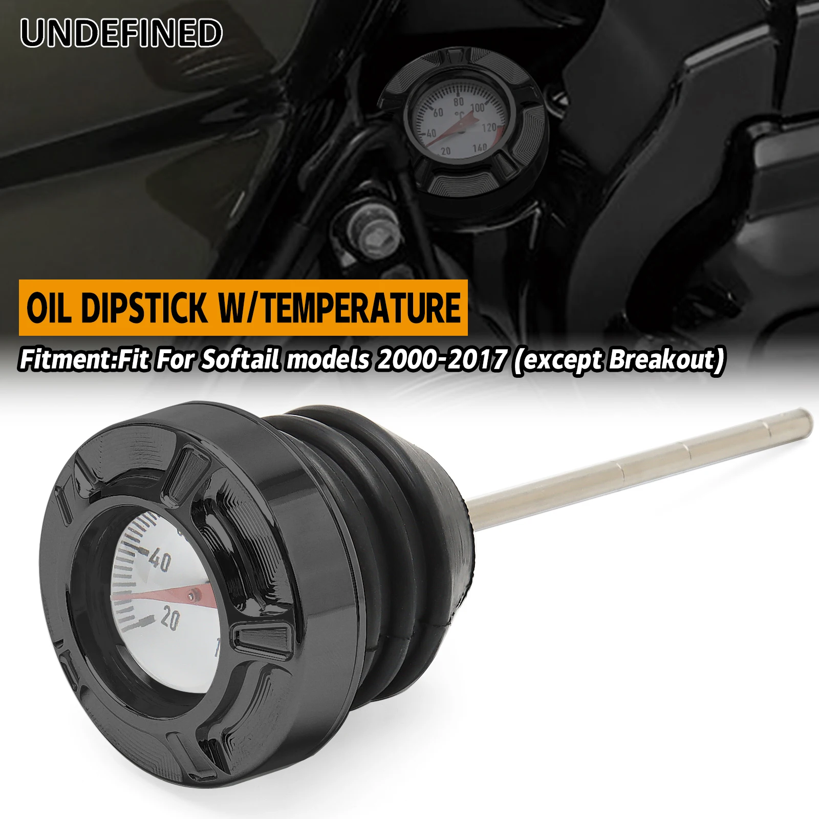 Motorcycle Oil Temperature Dipstick Oil Plug Temp Gauge # 62845-00A For Harley Softail 2000-2017 Street Fat Bob Low Rider