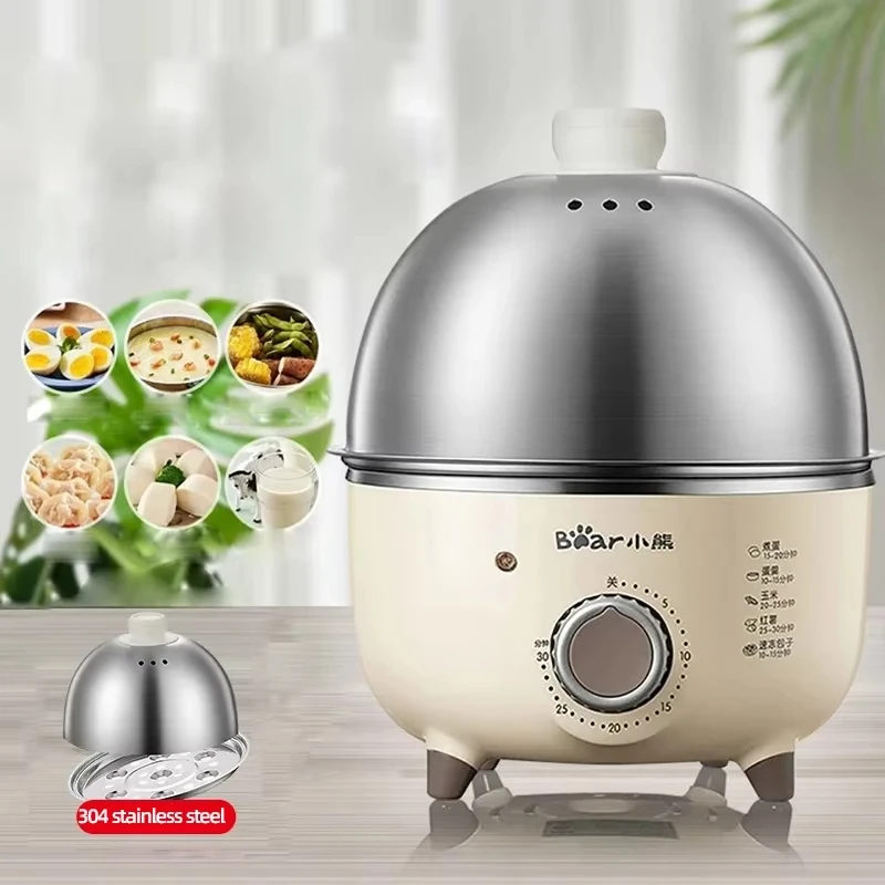360W Electric Egg Boiler Multicooker Steamer Automatic Egg Cookers Home Breakfast Machine Egg Custard Steaming Cooker with Timer