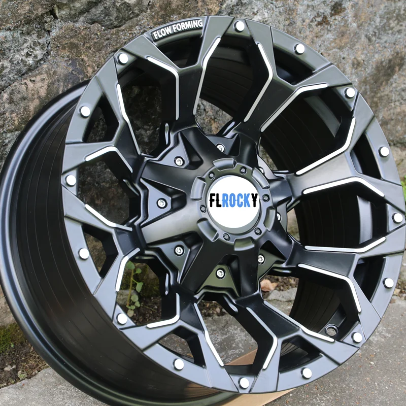 

Passenger Car Wheels Rims Black Alloy Aluminium Offroad Rims SUV Machine Origin Fit Size 16-20inch