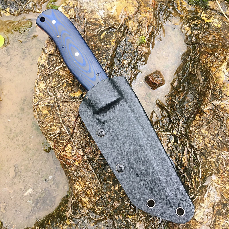 [Minghong Brother F008] Fixed Blade Bushcraft Knife Full tang Hunting Straight Knives Camping tactical Survival Knife Tool