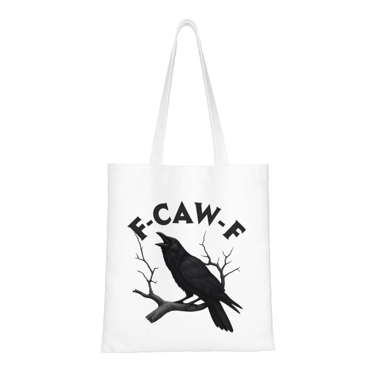 

F-Caw-F Humor Meme Холщовая сумка-тоут Сумки на плечо Многоразовые сумки для покупок унисекс