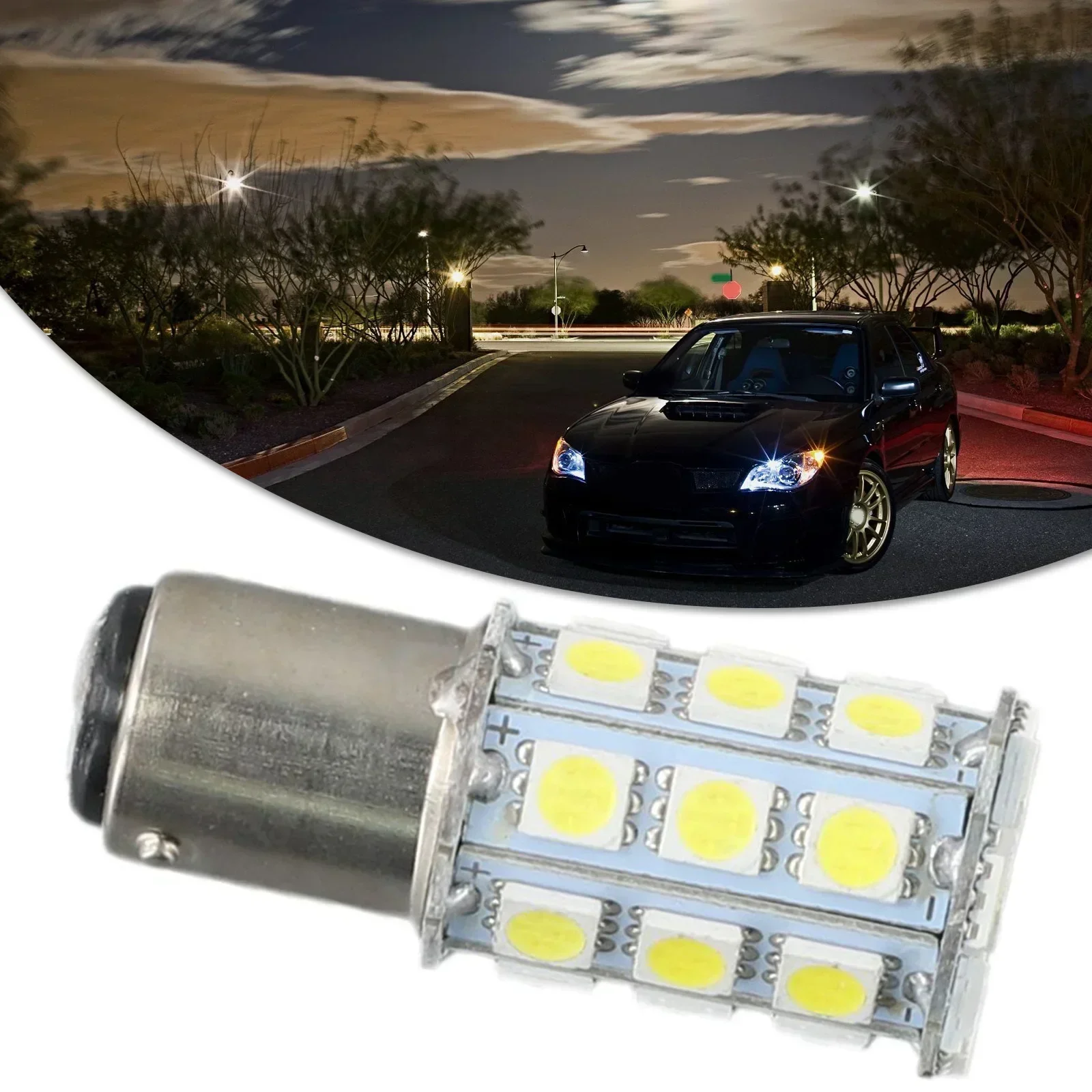 

1pc White 27-BA15D Cabin Marine Boat LED Inner Lights Bulbs 1004 1076 1142 Turn Signal Light Reverse Light Bulb