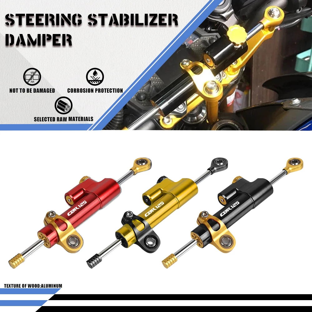 

For HONDA CBR125 CBR125R CBR125RR CBR 125 R 125RR 2004-2010 Steering Stabilizer Damper Bracket Adjustable Motorcycle accessories