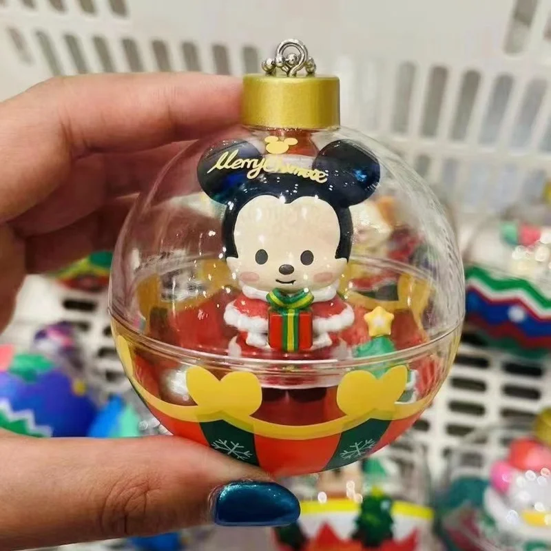 Disney mickey família série bola de natal tema caixa misteriosa caixa cega pingente anime decoração periférica presente natal do miúdo