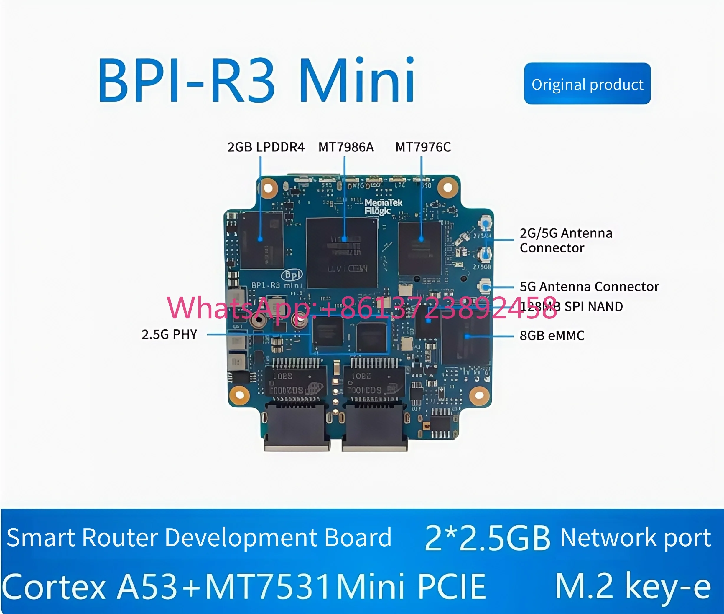 

Banana Pi BPI-R3 Mini high-performance open source router development board, supports WiFi6