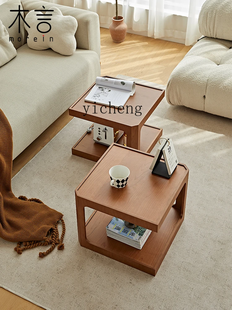 XC Original Simplicity Small Apartment Cube Multi-Combined Tea Table Modern Chinese Style Double Layer Side Table