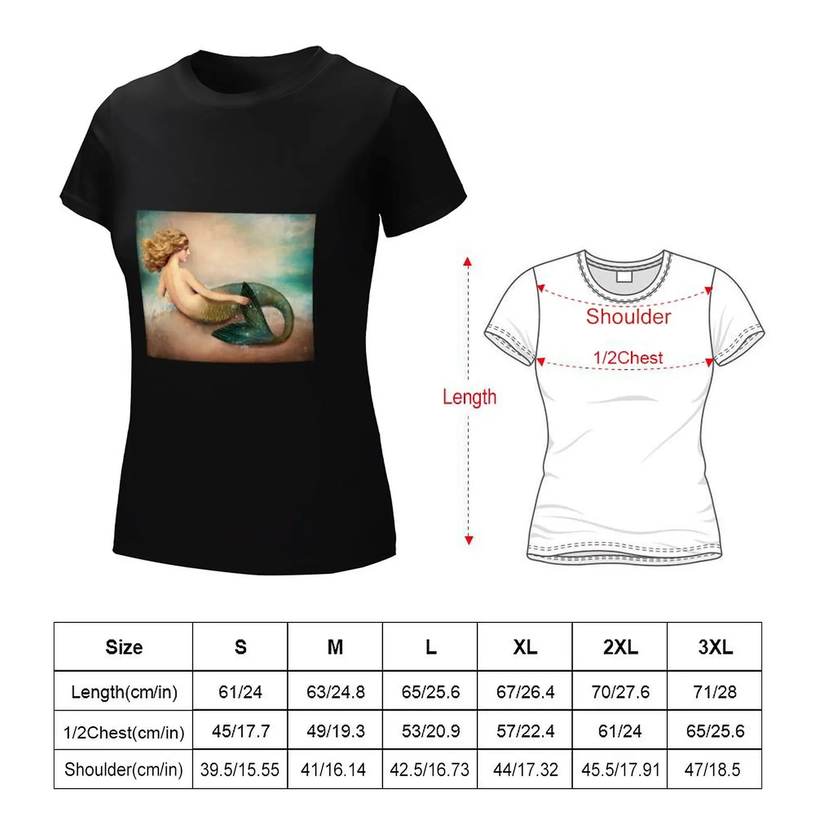 Hey Ocean T-Shirt cute tops oversized korean fashion t shirts for Women loose fit