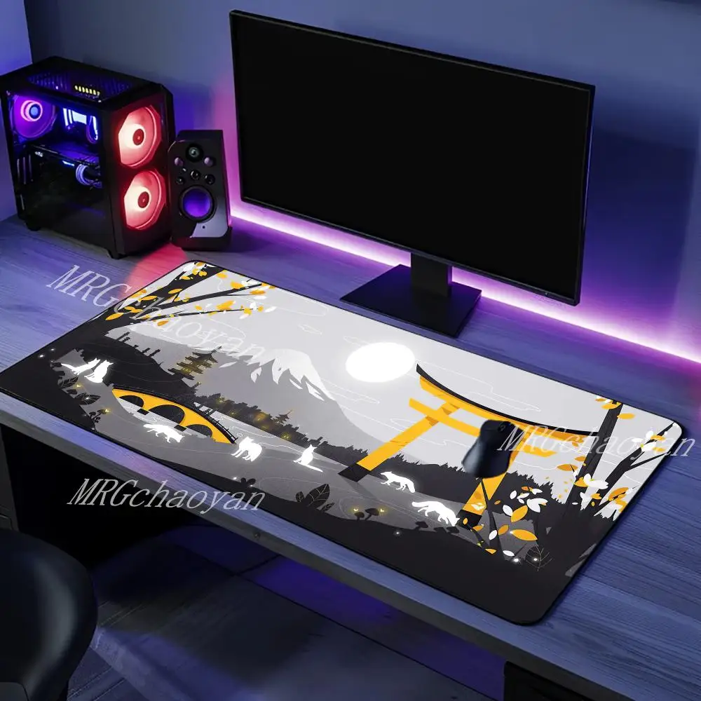 1PC XXL Japanese style Mouse Pad  deskmat Large Gaming Mousepad Keyboard Gamer Rubber Anti-wrinkle Anti-Slip Bottom Desk Mat