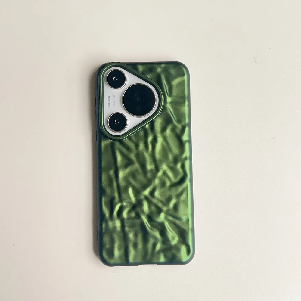 Mamba Green Huawei P40 P50 P60 P60 Pura 70 Ultra Mate 30 40 50 60 Pro Plus pokrowiec 3D fałdowany miękki, odporny na wstrząsy miękki pokrowiec
