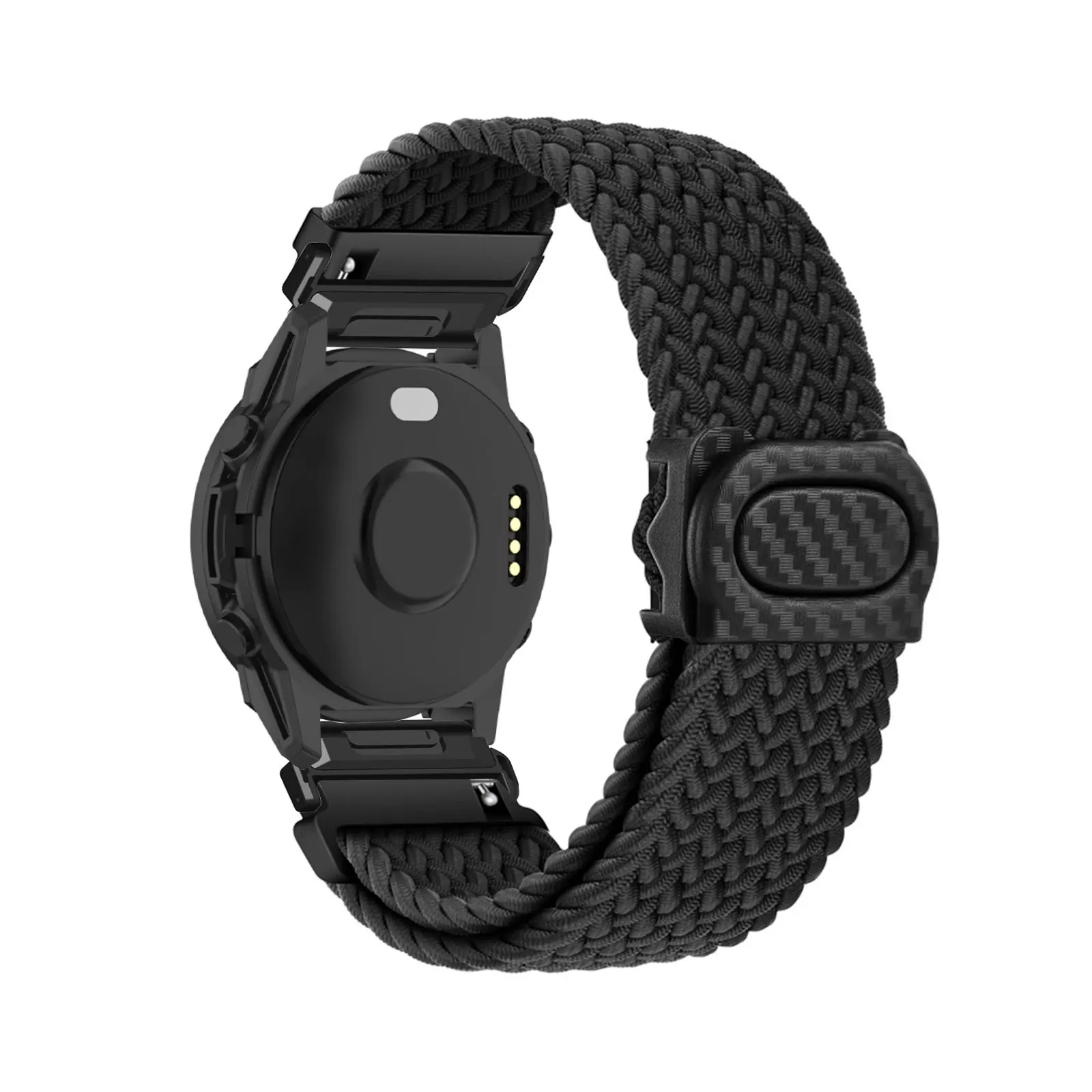 

Elastic Nylon Bands for Garmin Quatix 7 Pro/Fenix 7 Solar Band, Plastic Buckle Adjustable Nylon Strap