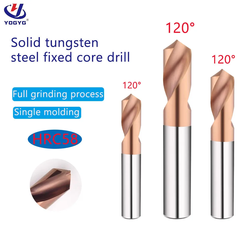 

HRC58 Carbide Spot Drill Bit 120 Degree CNC Chamfering Drilling Guide Tool Tungsten Steel Location Centering Spot drilling Drill