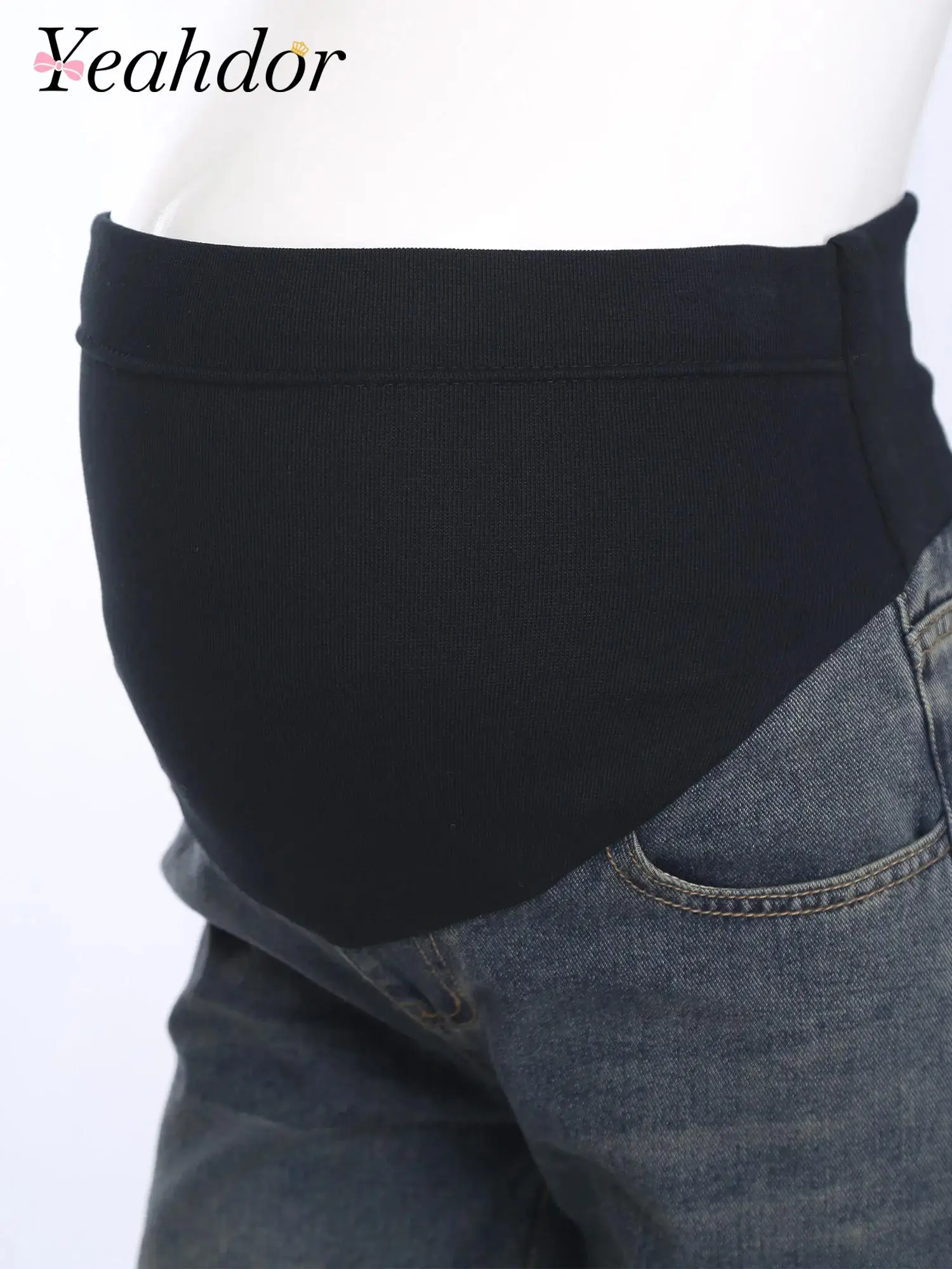 premama-clothes-maternity-moms-jeans-adjustable-high-waist-trousers-pregnant-women-casual-wide-leg-denim-pants-with-pockets