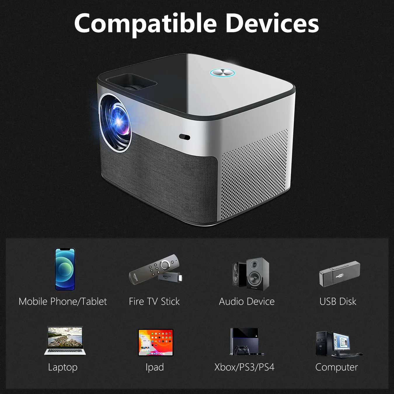 Проектор для ноутбука, 9,0 лм, 4K