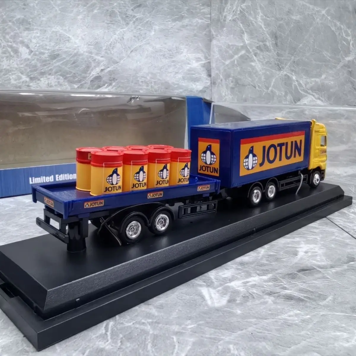 1/87 JOTUN Ciężarówka Wytrzymała Model Samochodu ze Stopu Metalu Ozdoba Ciężarówka Transportowa Dekoracja Sceny