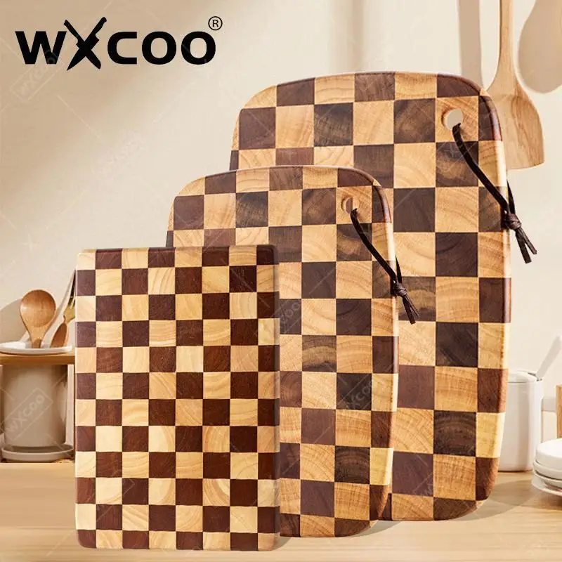 

WXCOO разделочная доска, мозаичные разделочные блоки, бытовой поднос из цельного дерева, деревянная разделочная доска, мозаичные разделочные доски, кухонные принадлежности