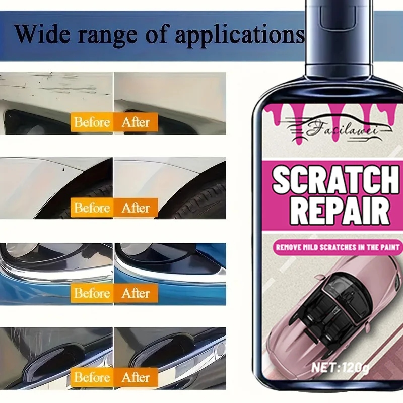Kit Lilin & Poles Penghilang Goresan - Perbaikan Permukaan Logam Sepeda Motor, Mengembalikan Kilau dengan Teknologi Lapisan Keramik, Dee 5 Menit