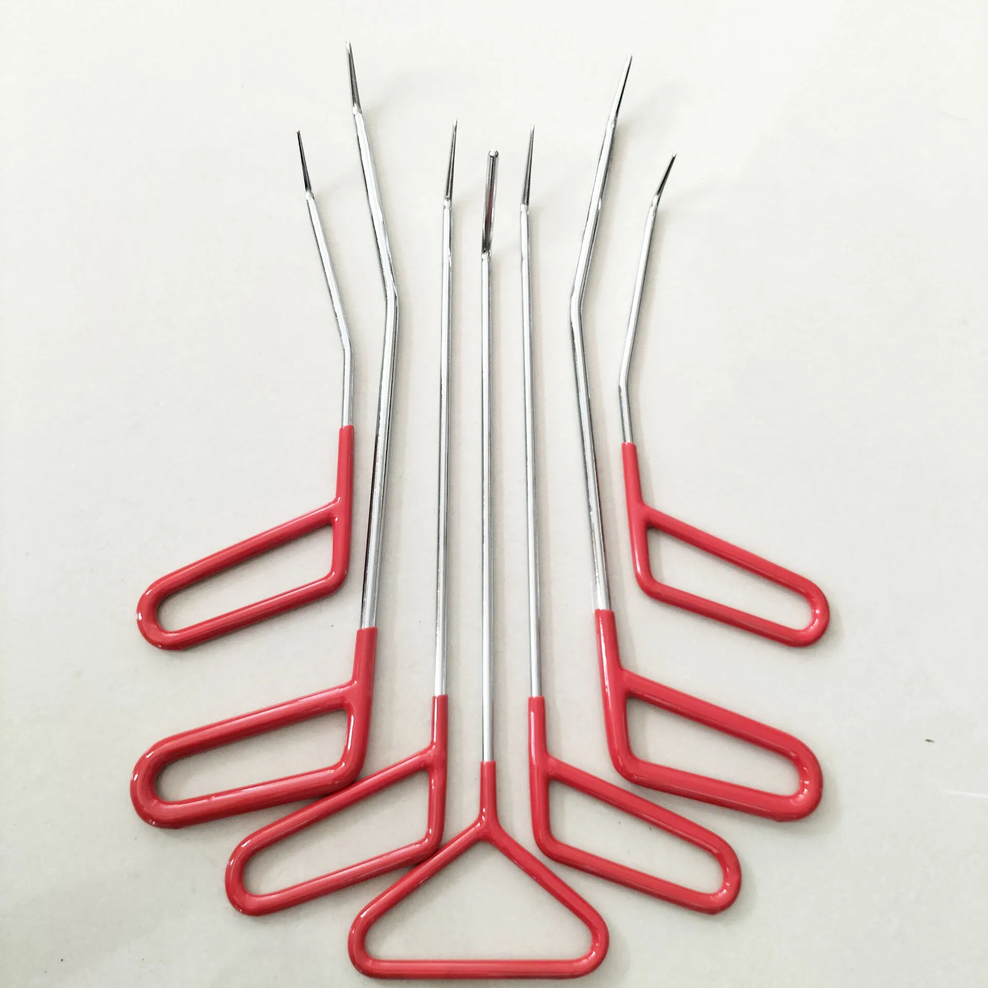 7Pcs Refine Hook And Rod Tools Auto Hail Dent Hook Tools  Rod Car Small Dent Removal Tools