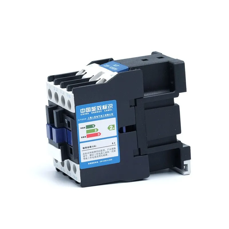 CJX2-1810 LC1 AC Contactor 18A 3 Phase 3-Pole NO Coil Voltage 380V 220V 110V 36V 24V 50/60Hz Din Rail Mounted 3P+1NO Normal Open