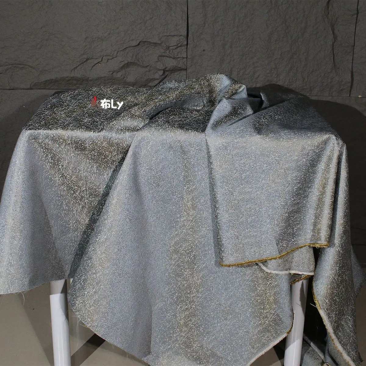 Luxury Gray Starry Dark Oil Painting Jacquard, Double-sided Thick Fabric for Windbreaker Pants, Designer Cloth