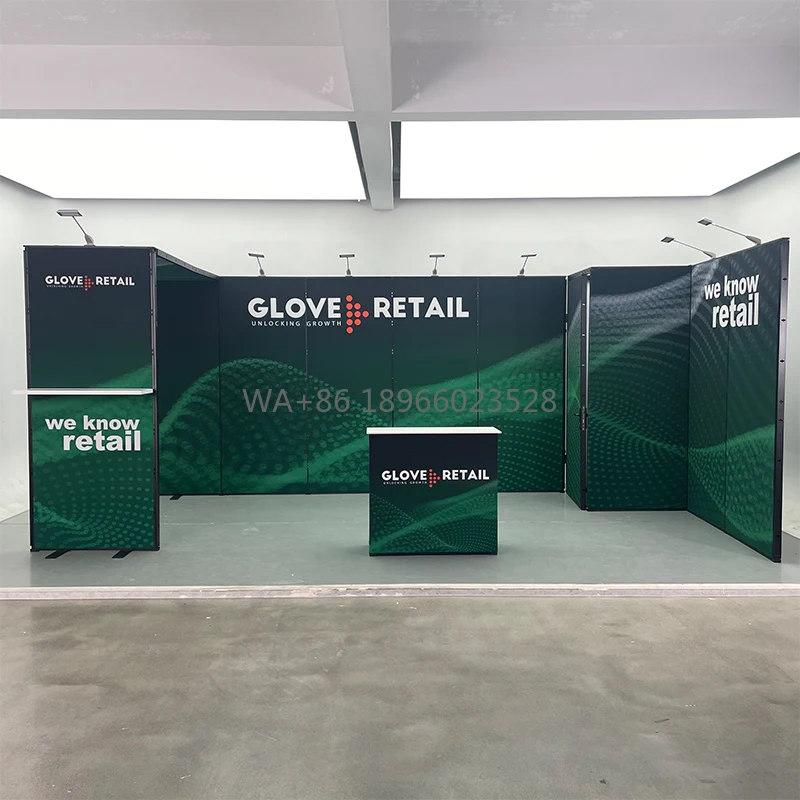 Modulares Aluminium, einfach zu montierende 10 x 20 Trade Show-Kabine mit Stauraum, hochwertige Ausstellungskabine für Veranstaltungen