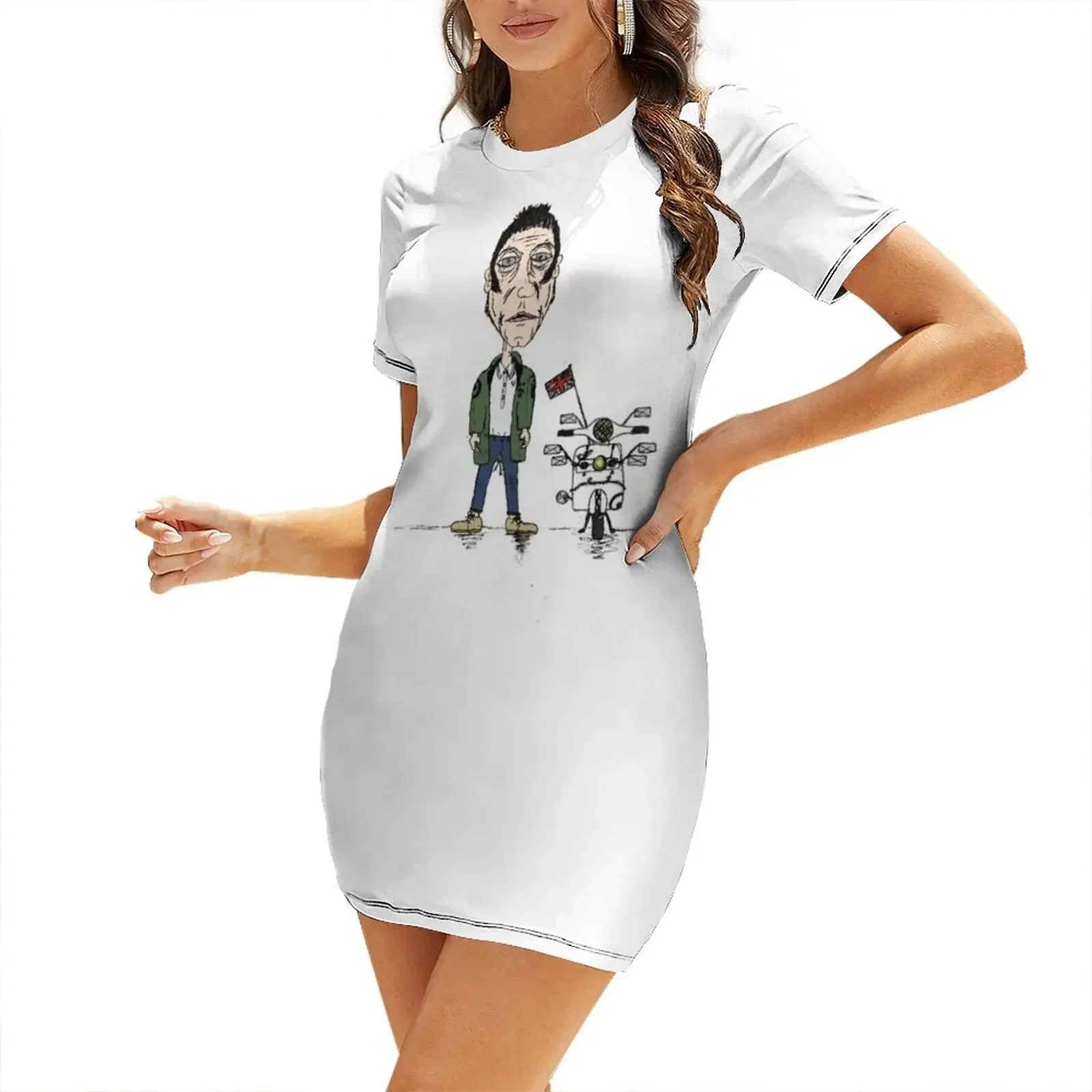 Old Mod Short-Sleeved Dress summer dress korean women dress summer cocktail dresses