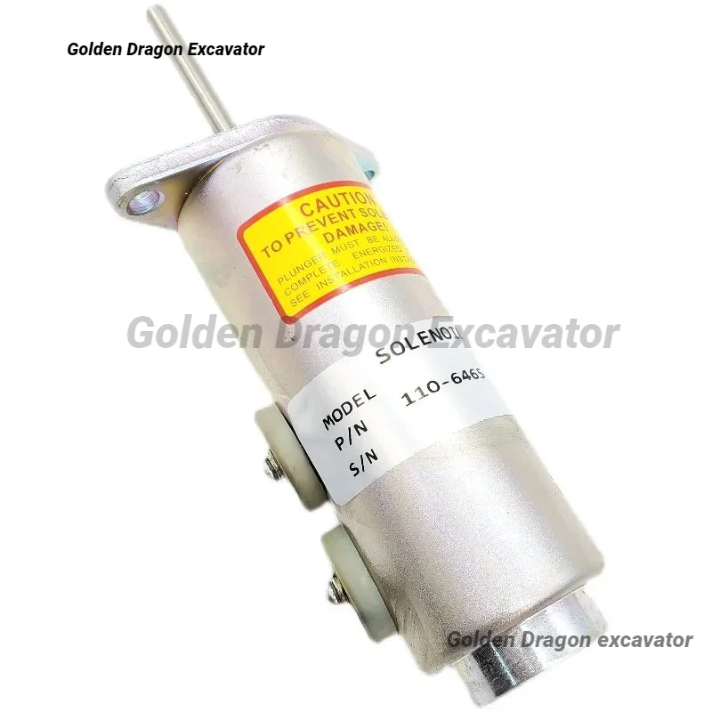 For Caterpillare329d 330c 336d Flameout Solenoid Valve 110-6465 Flameout Switch Oil Cut-off Valve Accessories Excavator Parts