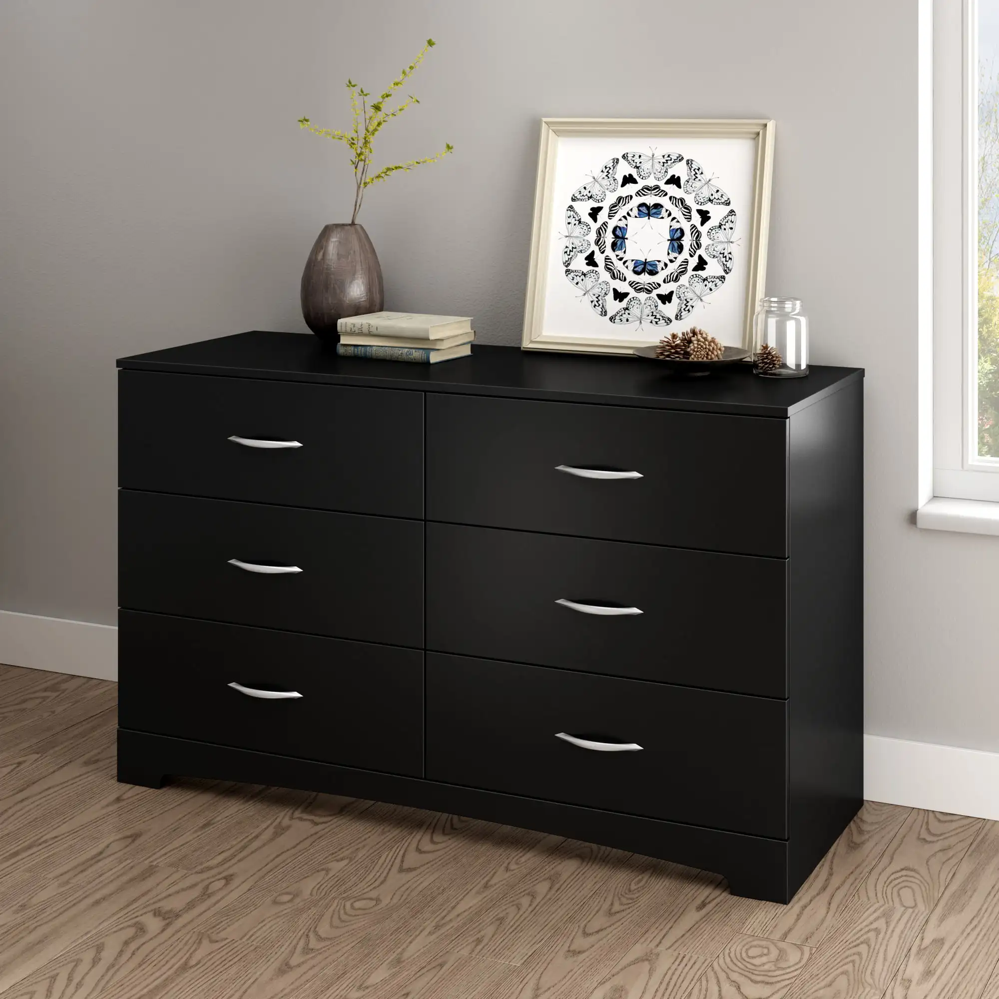 

6-Drawer Double Dresser, Multiple Finishes Bedroom Furniture