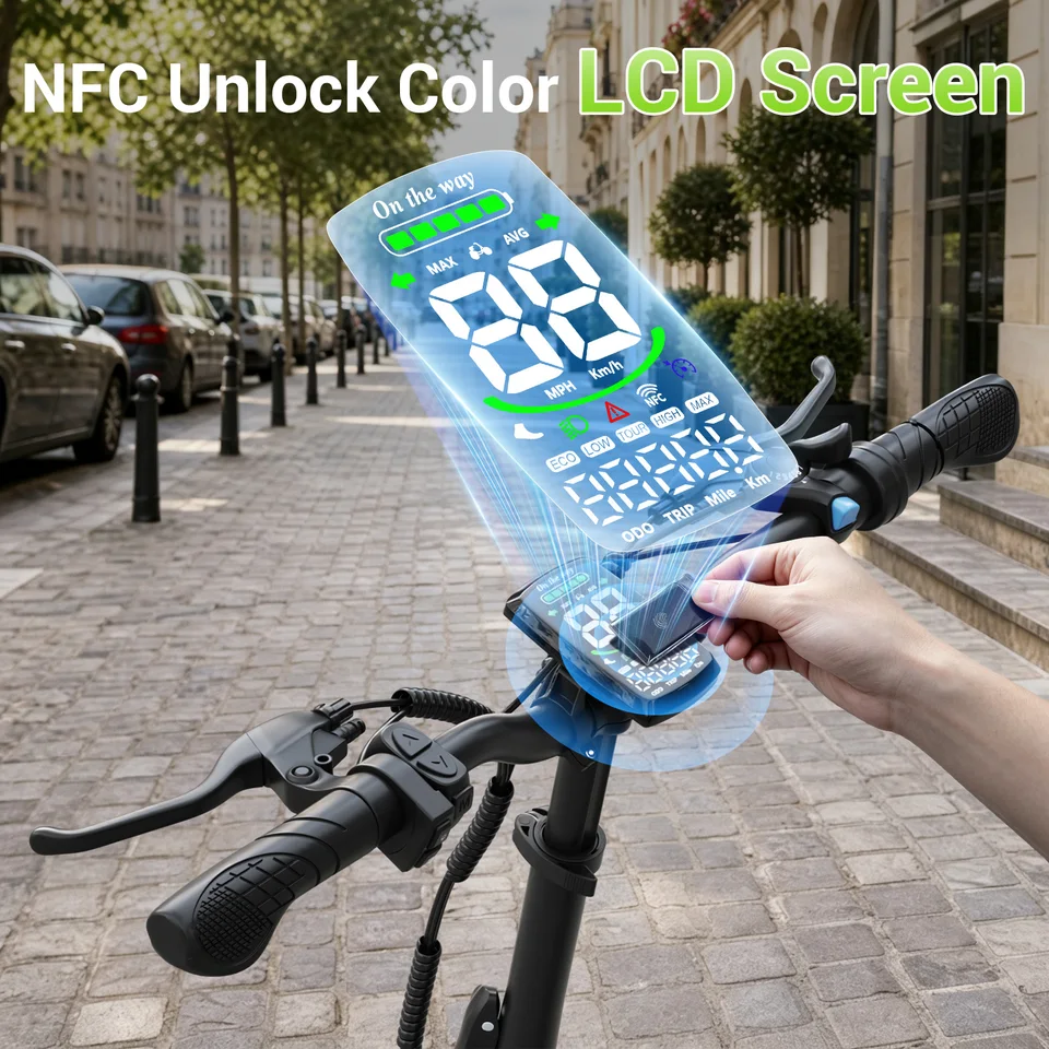 Spacewalk 1500W Foldable Electric Bike for Adults 20x4.0 Folding E-Bike 48V 15Ah Removable Battery 28MPH Long Range 45-60 Miles 7-Speed Gears 5 PAS with NFC Unlock image 7