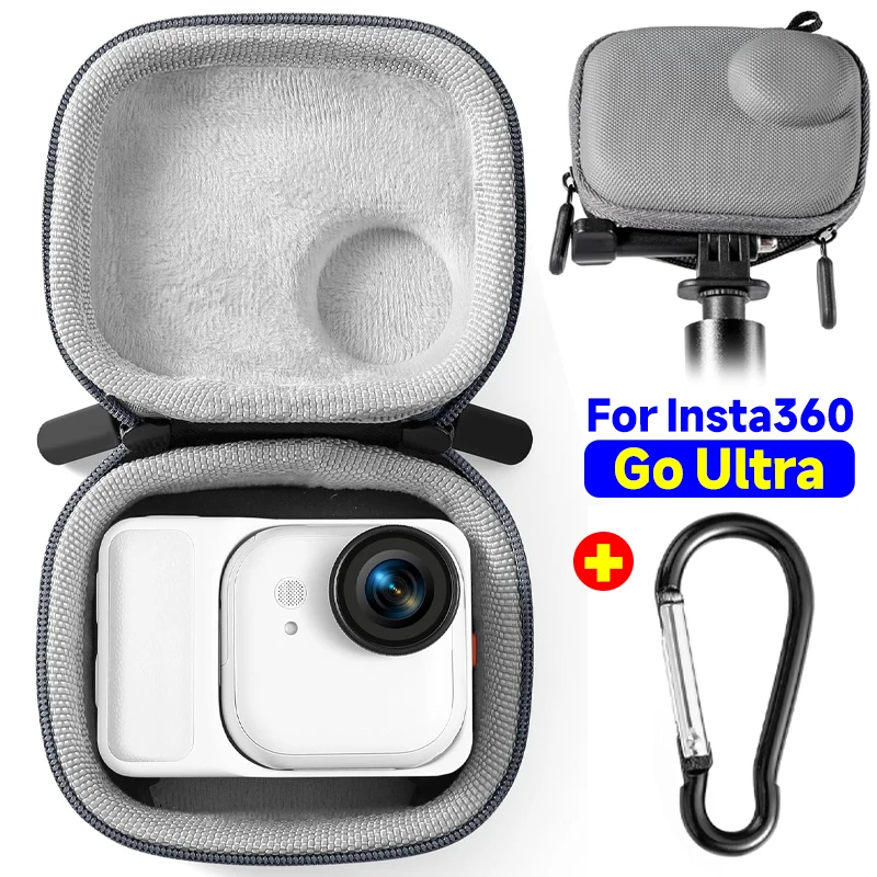 

Мини-чехол для переноски Insta360 GOUltra Hard Shell, портативный маленький чехол для переноски Insta360 GO Ultra, аксессуар для камеры с защитой от падения