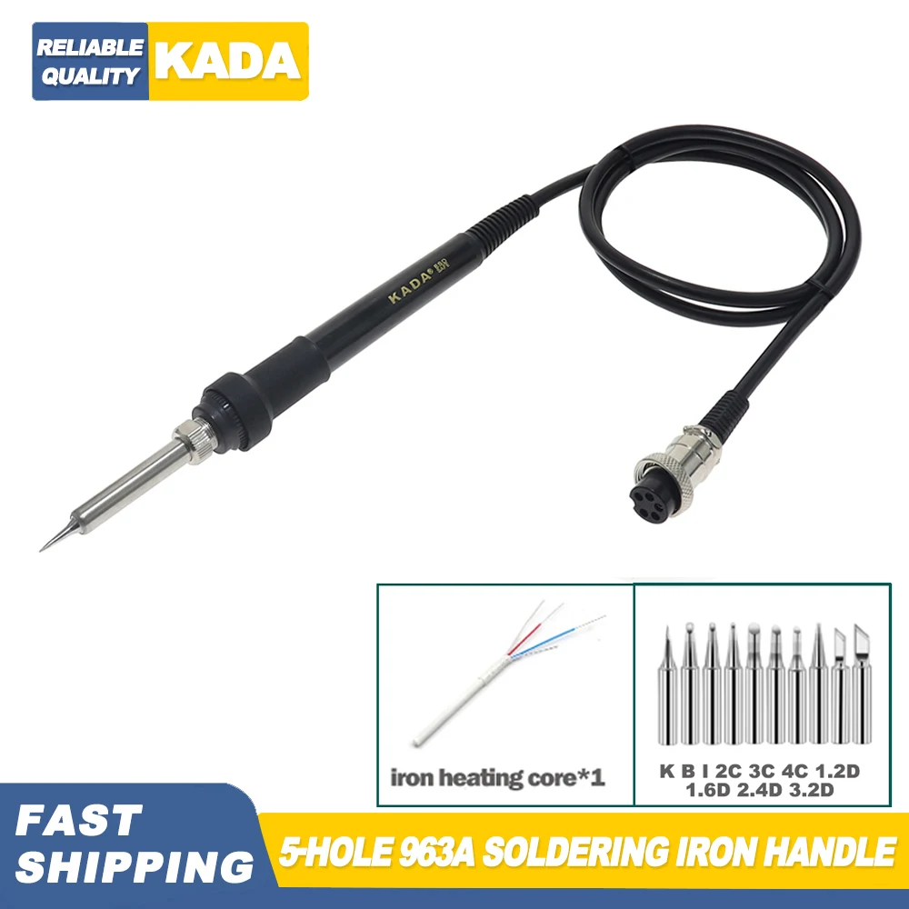 KADA 936A Soldering Iron Handle 50W Universal 936 936D 852D Soldering Stations Electric Irons 5 Holes Interface Welding Station