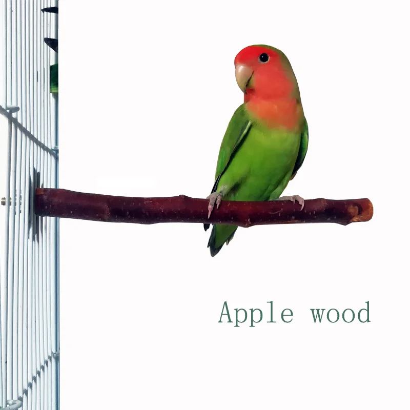

Portable Perches Pet Bite Claw Grinding Bird Parrot Stand Wooden Pets Toys Hanging Cage apple Wood Product Bird Standing Stick
