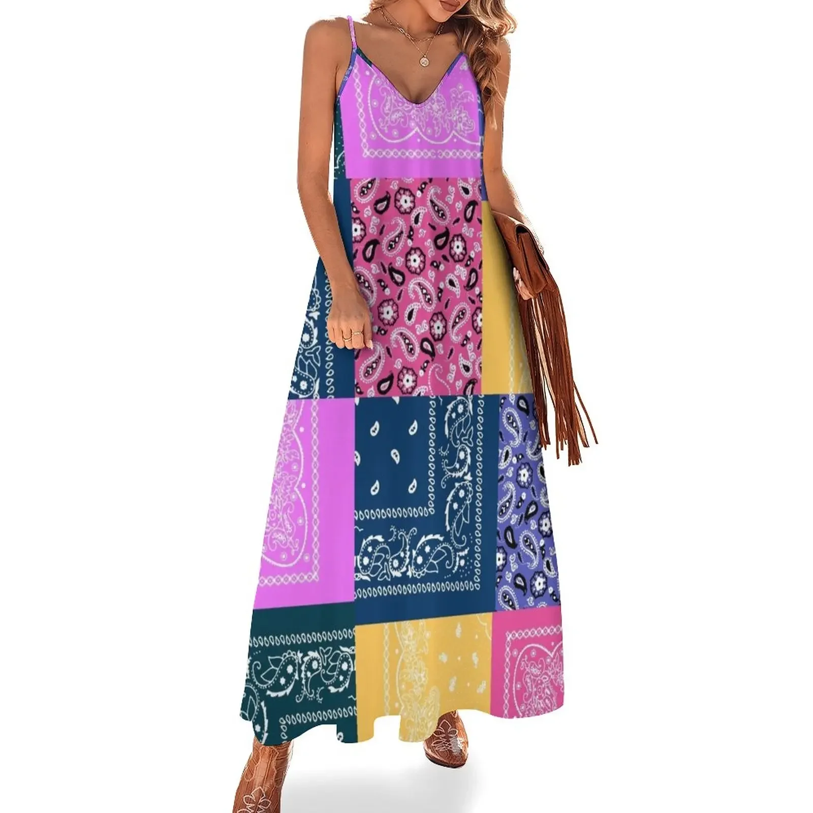

Bandana paisley patchwork pattern Sleeveless Dress summer dresses womens 2025 women's fashion dresses Dress woman Dress