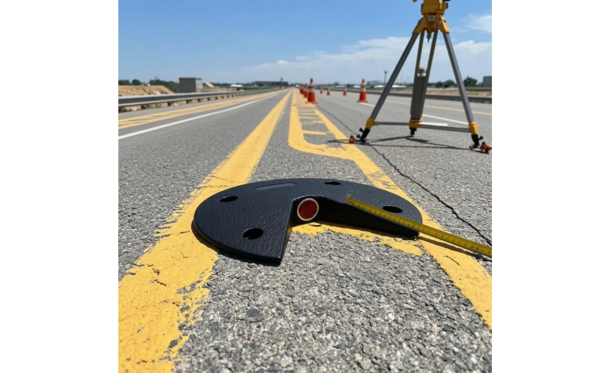 Road Survey Prism Compatible Total Station Prism Surveying Equipment Rugged Safeguarding for Surveyors