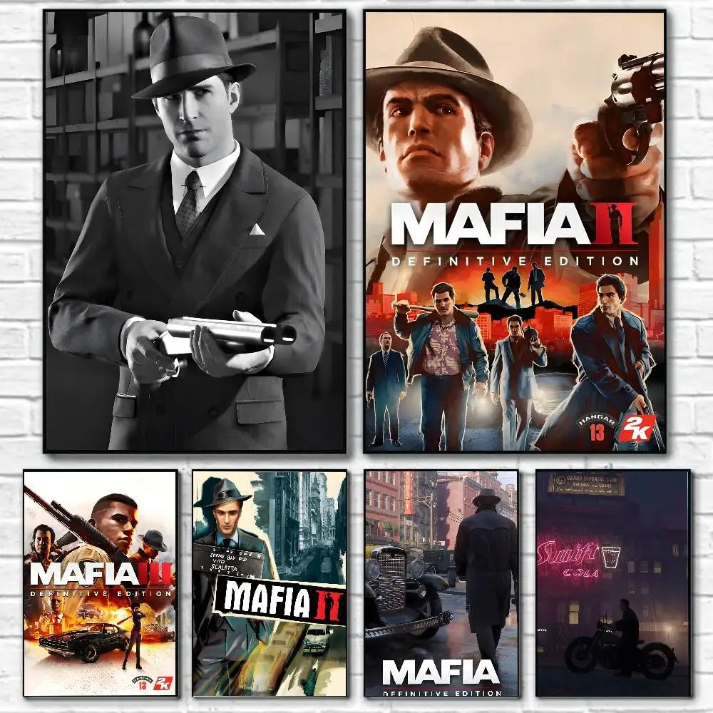 M-Mafia Definitive Game Gangster Poster Canvas painting poster with prints Home bedroom living room decoration gift