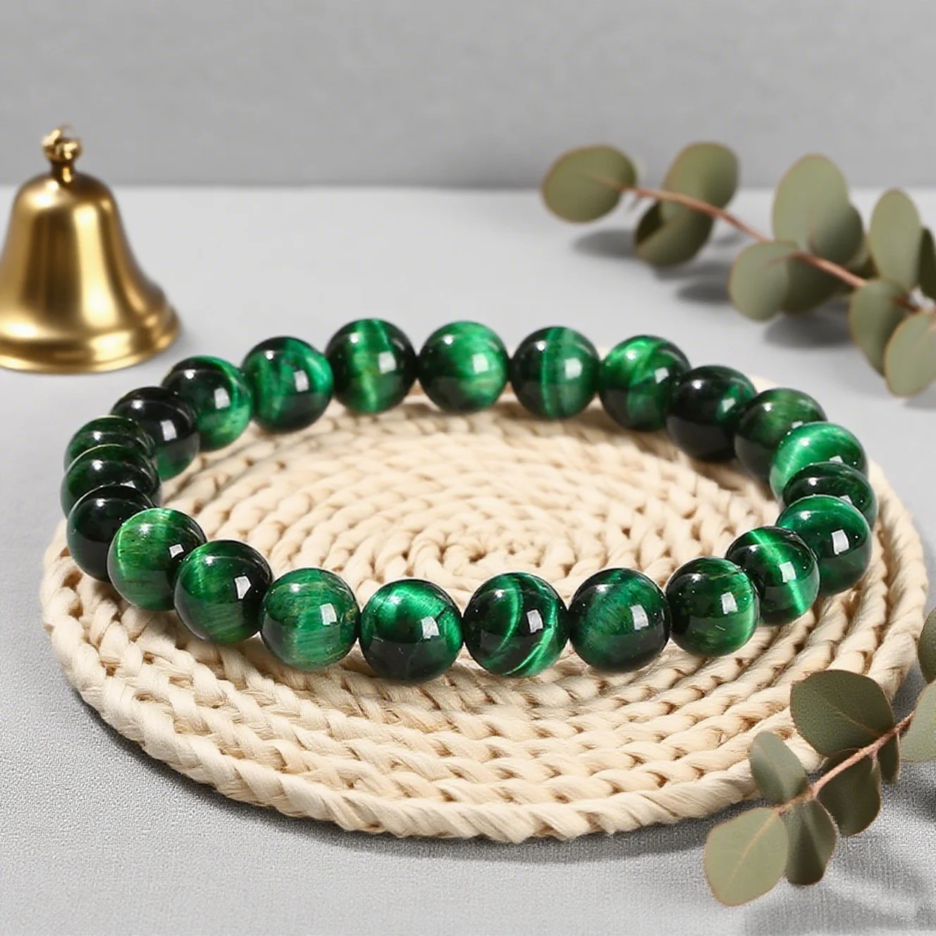 Lucky Green Tiger Eye Gemstone Green Emerald Green Glass for Fortune and Luck Transfer A Great Choice for Those Seeking Good