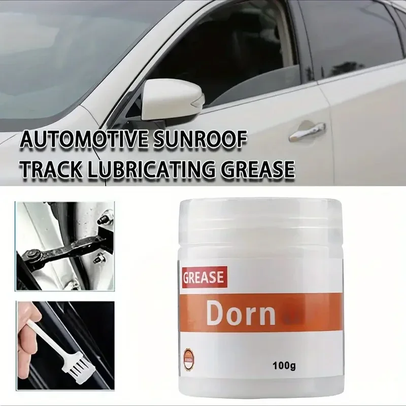best sunroof lubricant Dorn 100g Automotive Grease for Sunroof Tracks Hinges Window Seals  Maintenance Plant-Based Solid Paste Lubricant Noise Reduction