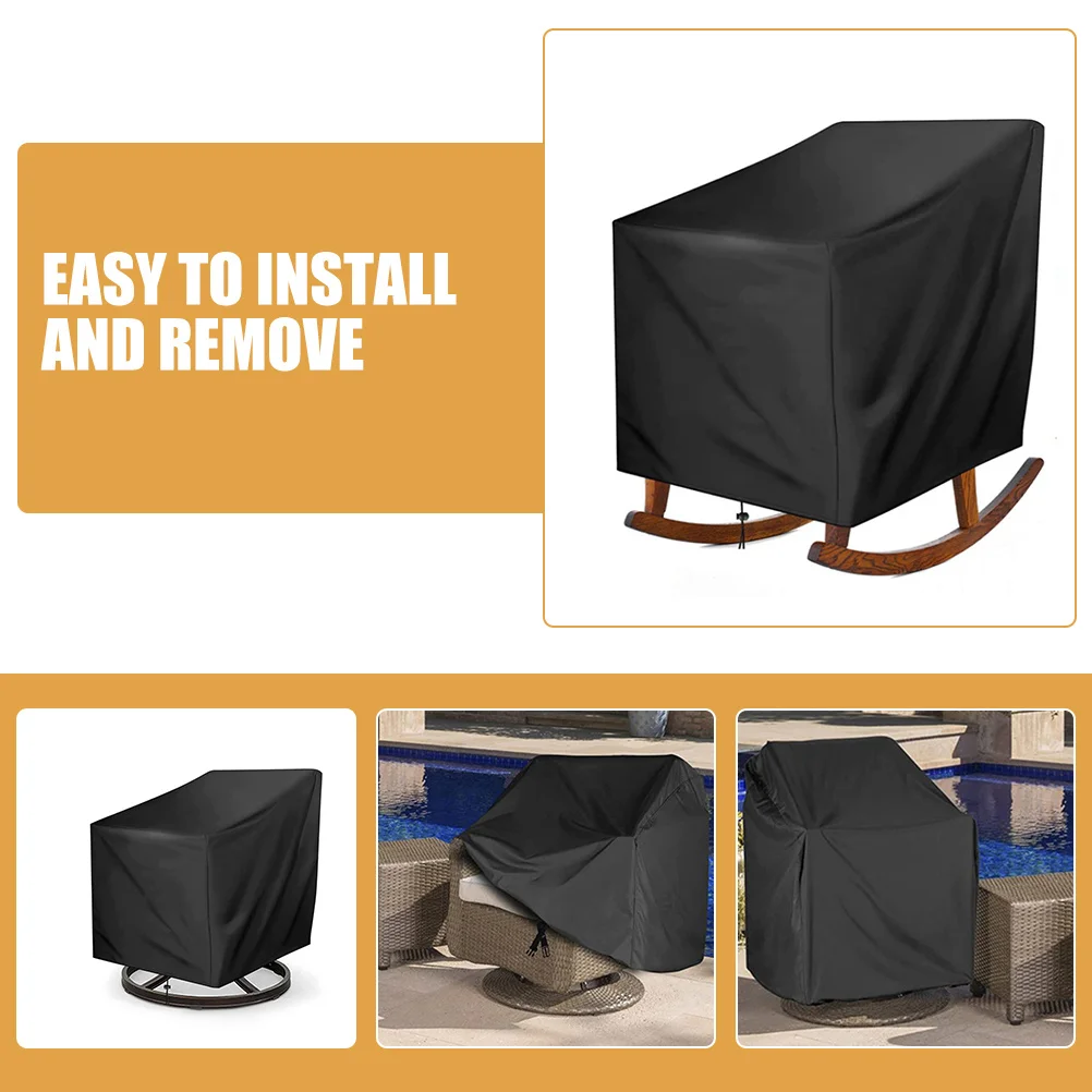 غطاء كرسي فناء خارجي كبير 210D مادة أكسفورد مقاومة للماء تناسب كراسي الترفيه الدوارة والأثاث المقاوم للأشعة فوق البنفسجية والغبار