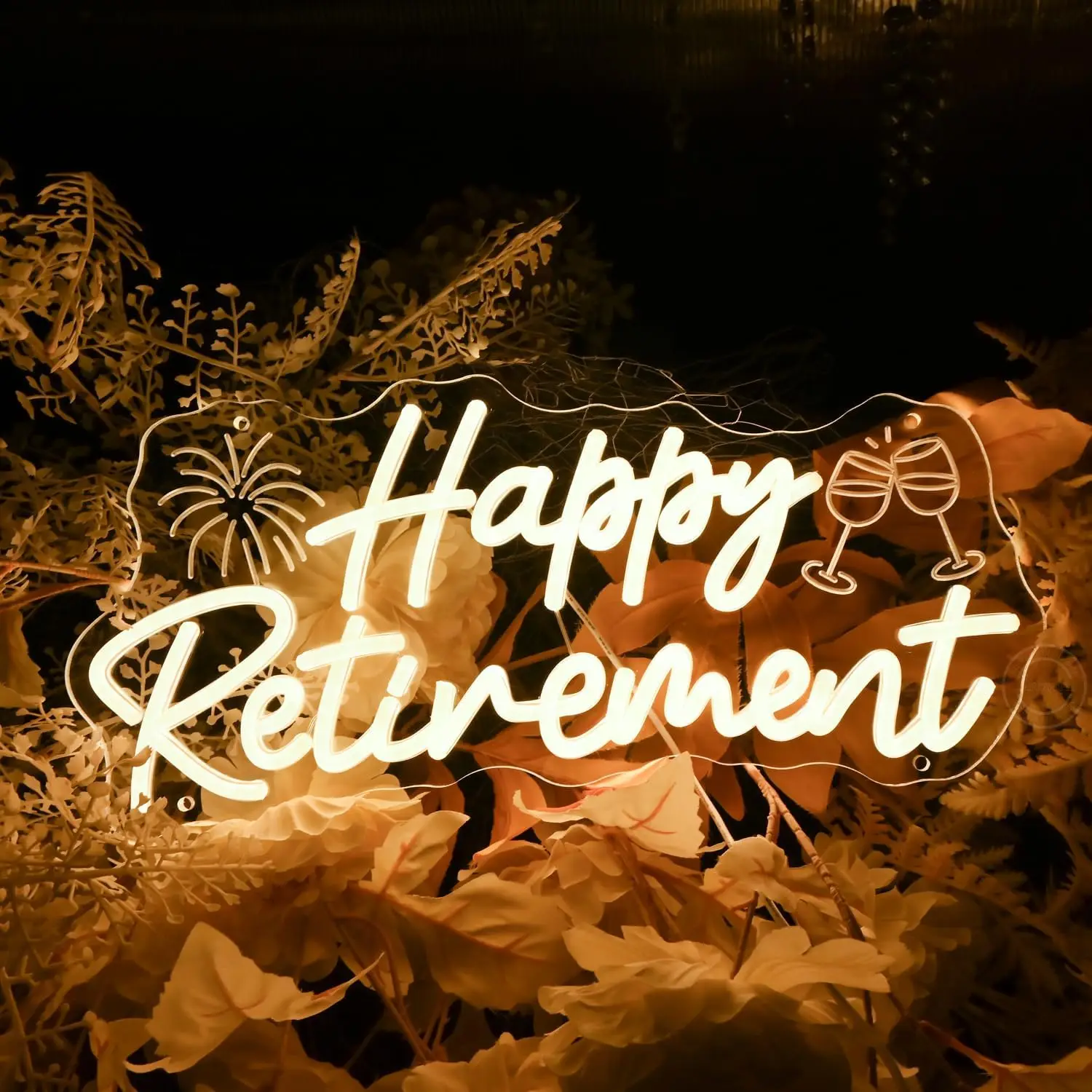 

Неоновая вывеска Happy Retirement с USB регулируемой яркостью, светодиодный светильник, баннер для офиса, вечеринки, спальни, украшение personnalisé, подарок, ночник
