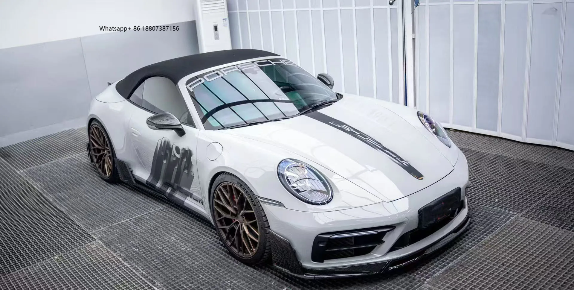 

New for 911 992.1 2019-2024 Carbon Fiber Front Lip Bumper with Exhaust Cut-Outs Bolt-On Custom Car Accessory