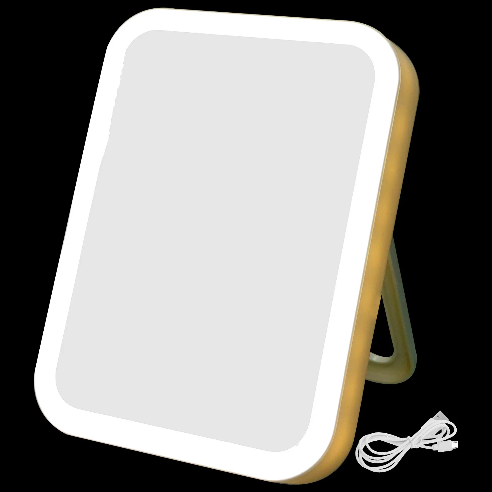 

Led Light Vanity White Adjustable Brightness Hd Makeup Mirror For Home Use Table Lighted Mirror