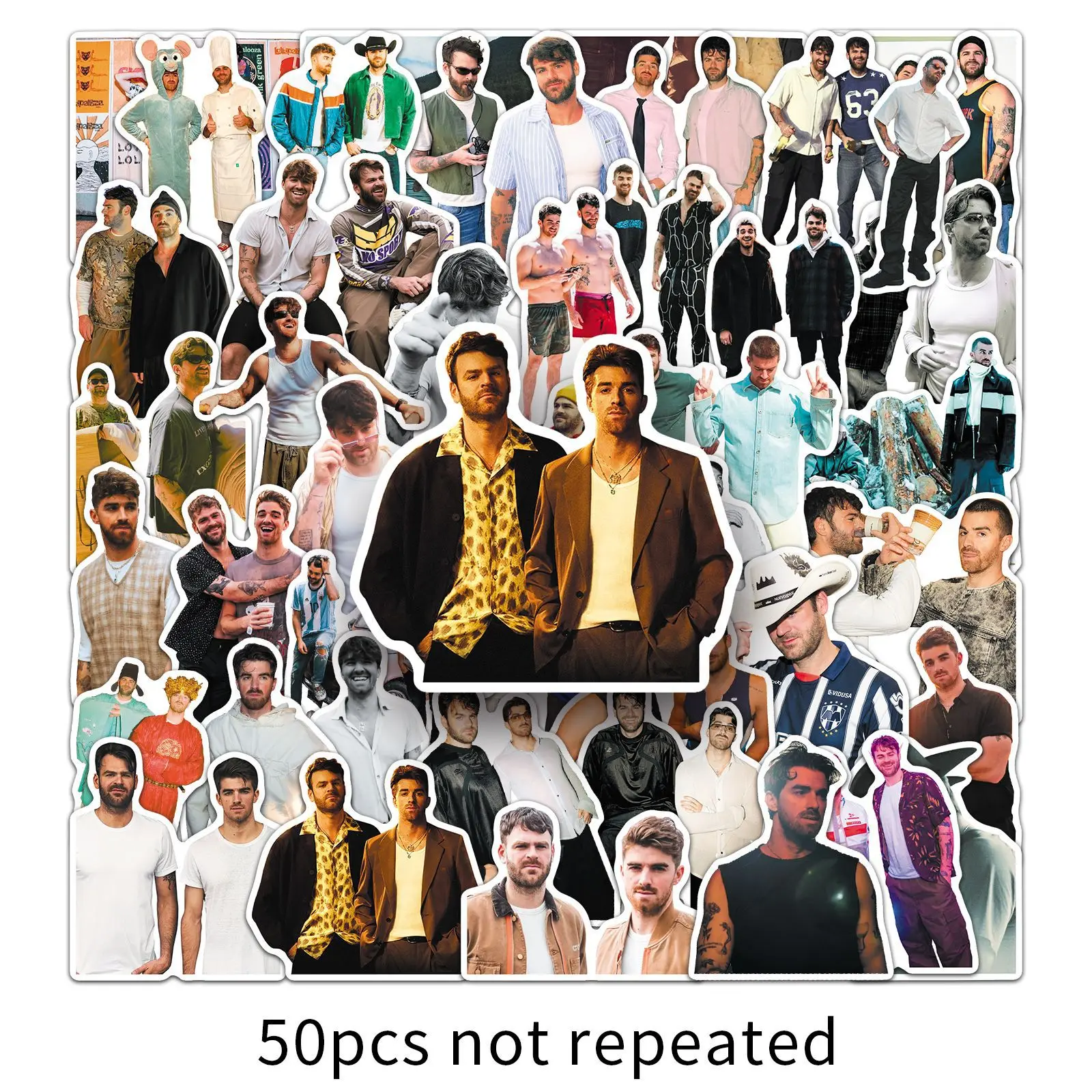 

50PCS Electronic Music Group The Chainsmokers Star Sticker DIY Decoration Mobile Phone Case Notebook Water Cup Skateboard