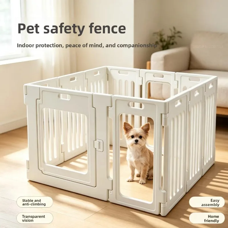 Indoor Plastic Pet Fence Modular Connectable Enclosure Small Medium Dogs Home Cage Pet Supplies Pet Fence Cat Cage Dog Cage