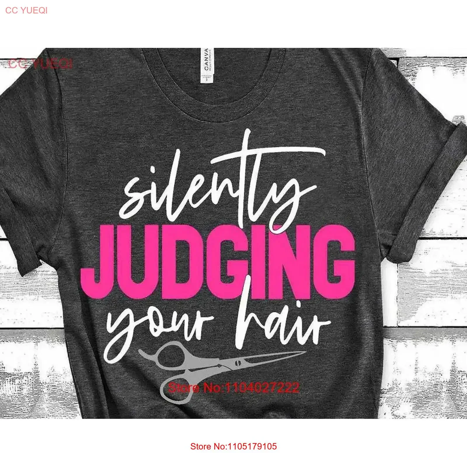 

Забавная футболка для парикмахерских, бесшумно суждающий ваши волосы, хастелер, парикмахерский юмор, салон красоты, винтажный стираный homme