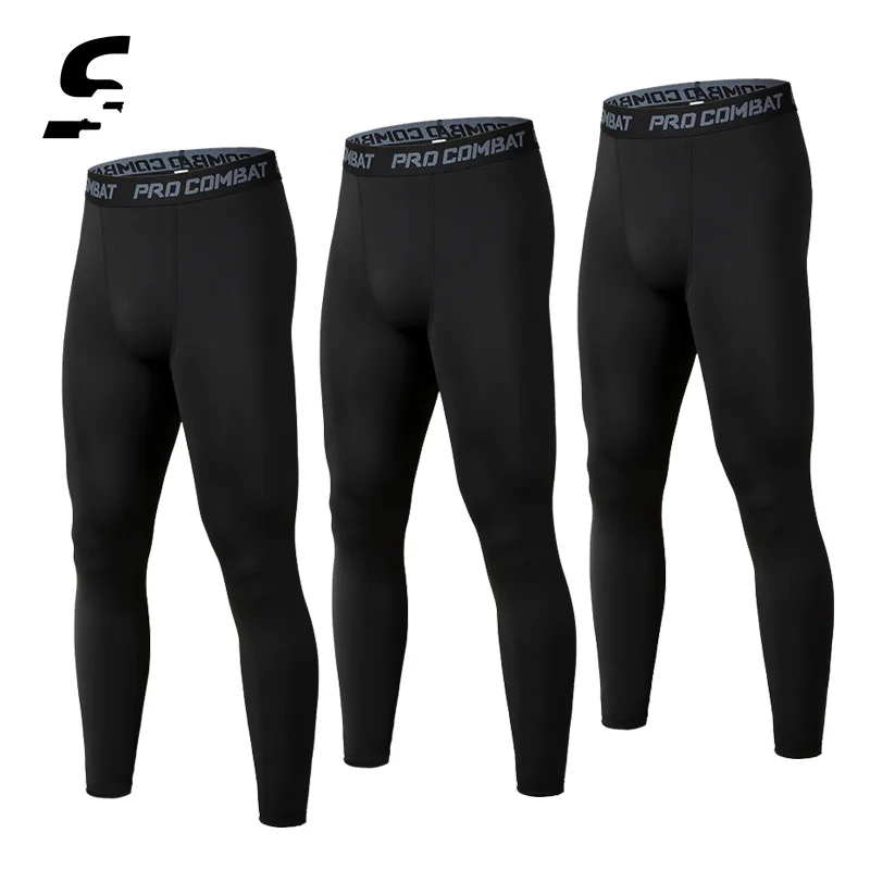 

3 PCS Set Mens Compression Pants Basketball Gym Tights 1 PCS Running Leggings for Men Sports Workout Tights Training Gym Leggins