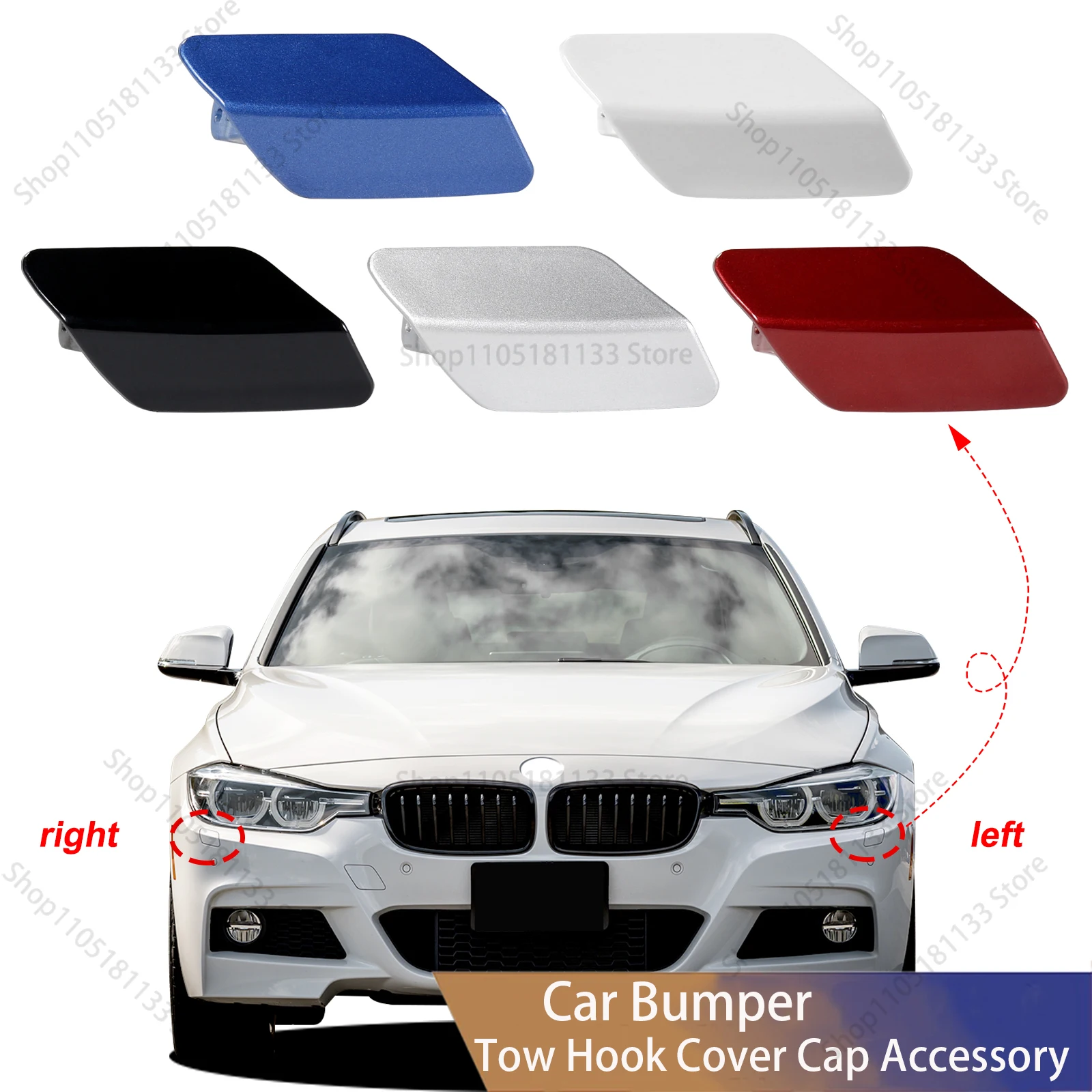 For BMW 3 Series F30 M Sport 2013-2018 Front Bumper Headlight Washer Cover 51118056614 Durable ABS Plastic Professional Quality